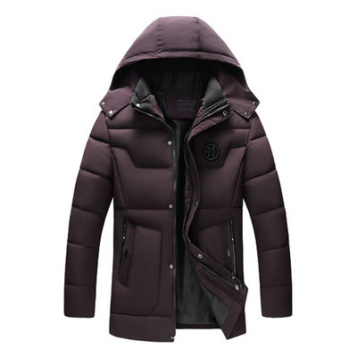 Модерно мъжко зимно яке с качулка в три цвята