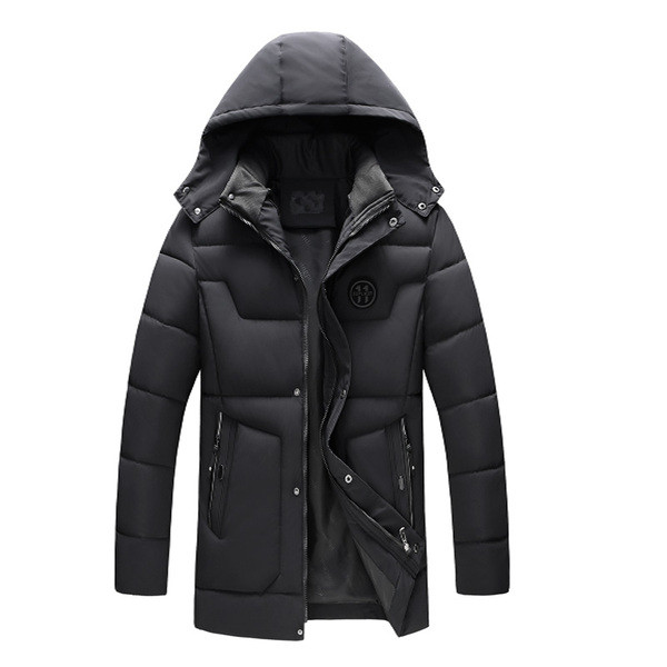 Модерно мъжко зимно яке с качулка в три цвята