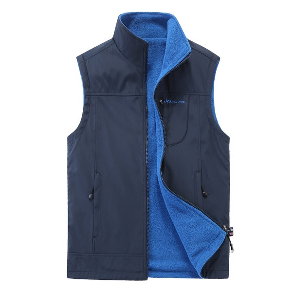 Ανδρικό αδιάβροχο γιλέκο με  διπλής όψης σε διάφορα χρώματα