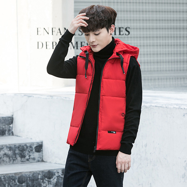 Vesta moderna pentru barbati fleece cu gluga in mai multe culori