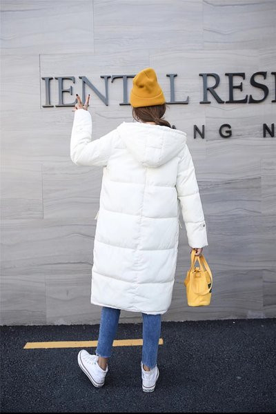 Modern hosszú női kabát három színben