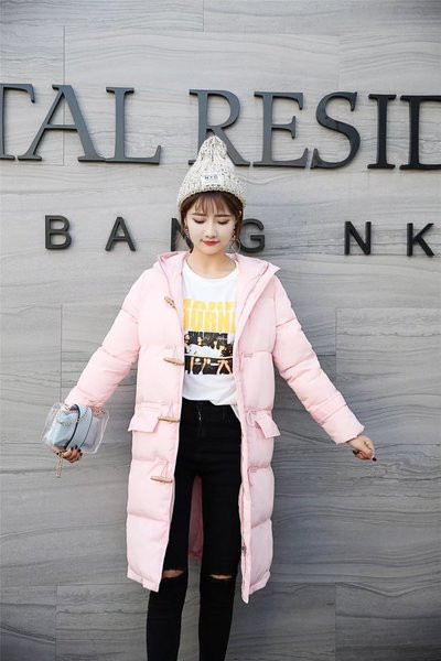 Modern hosszú női kabát három színben