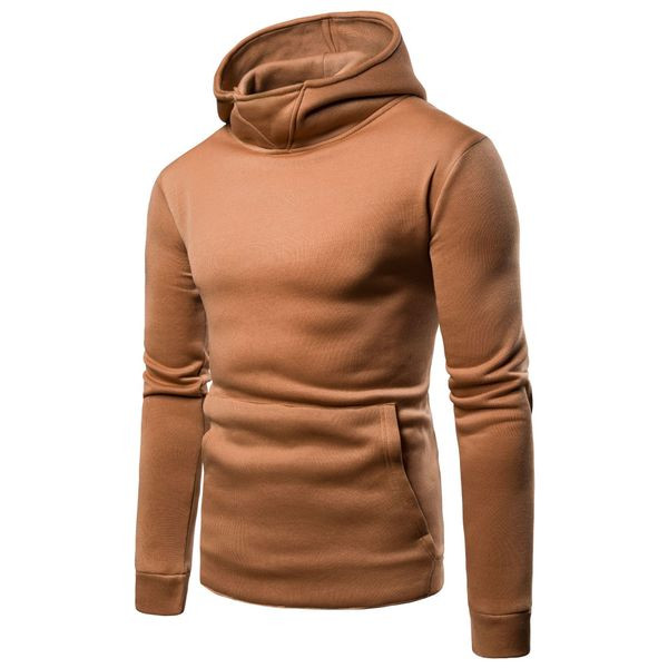 Ανδρικό φούτερ με μεγάλη τσέπη και ψηλό γιακά σε πέντε χρώματα