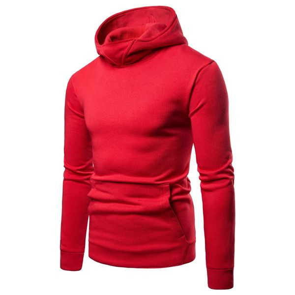 Ανδρικό φούτερ με μεγάλη τσέπη και ψηλό γιακά σε πέντε χρώματα