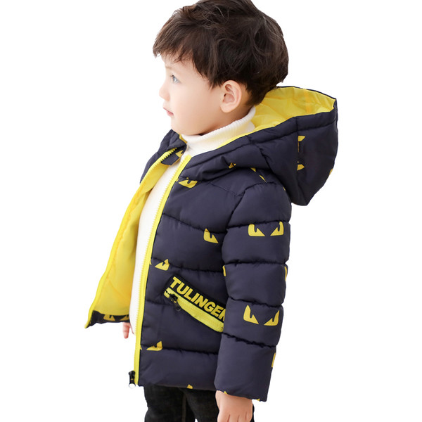 Μοντέρνο χειμερινό παιδικό μπουφάν κατάλληλο για κορίτσια και αγόρια σε τρία χρώματα