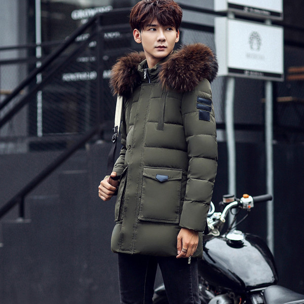 Jachetă modernă pentru bărbați cu fermoar în jos și lateral în patru culori