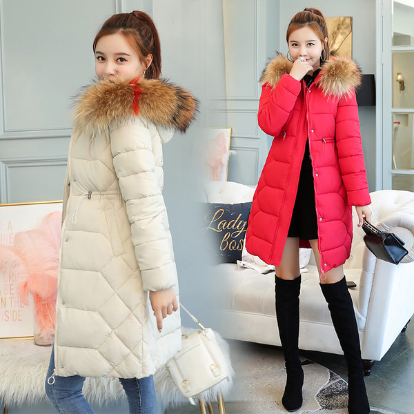 Μακρύ χειμωνιάτικο γυναικείο μπουφάν  σε πέντε χρώματα