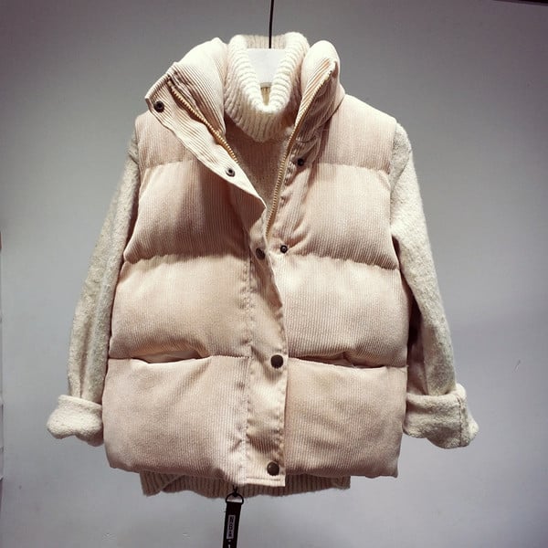 Vesta de iarna moderna cu guler inalt in mai multe culori