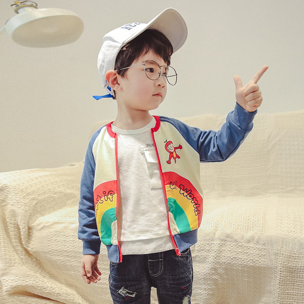 Geaca moderna pentru copii cu aplicatie pentru baieti