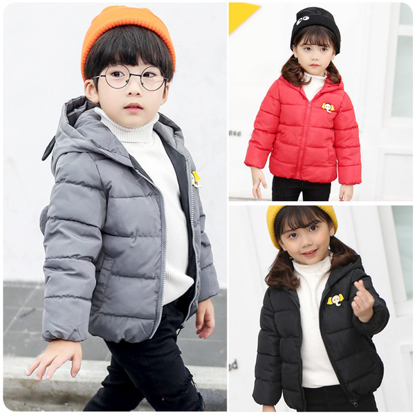 Geaca de iarna pentru copii cu elemente 3D in patru culori potrivita pentru fete si baieti