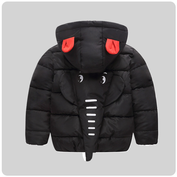 Geaca de iarna pentru copii cu elemente 3D in patru culori potrivita pentru fete si baieti