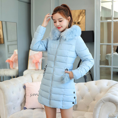 Μακρύ χειμωνιάτικο γυναικείο μπουφάν με κουκούλα σε διάφορα χρώματα