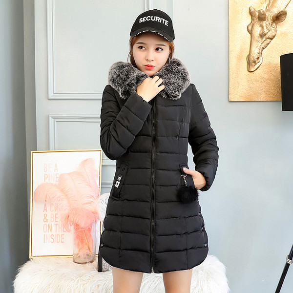 Μακρύ χειμωνιάτικο γυναικείο μπουφάν με κουκούλα σε διάφορα χρώματα