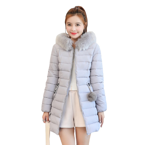 Μακρύ χειμωνιάτικο γυναικείο μπουφάν με κουκούλα σε διάφορα χρώματα