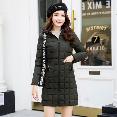 Μακρύ γυναικείο μπουφάν με κουκούλα σε τέσσερα χρώματα