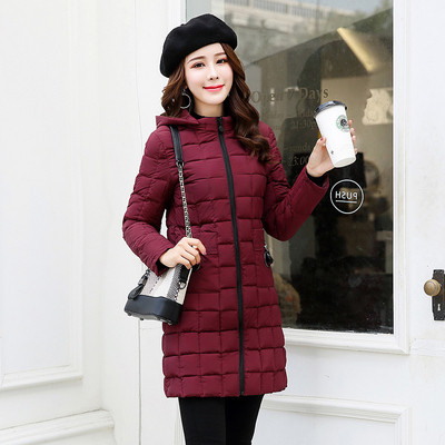 Μακρύ γυναικείο μπουφάν με κουκούλα σε τέσσερα χρώματα