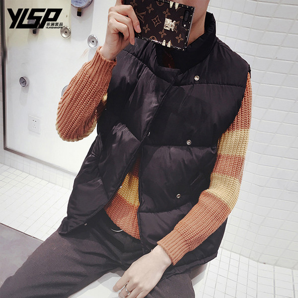 Елегантен мъжки елек със странично закопчване в няколко цвята