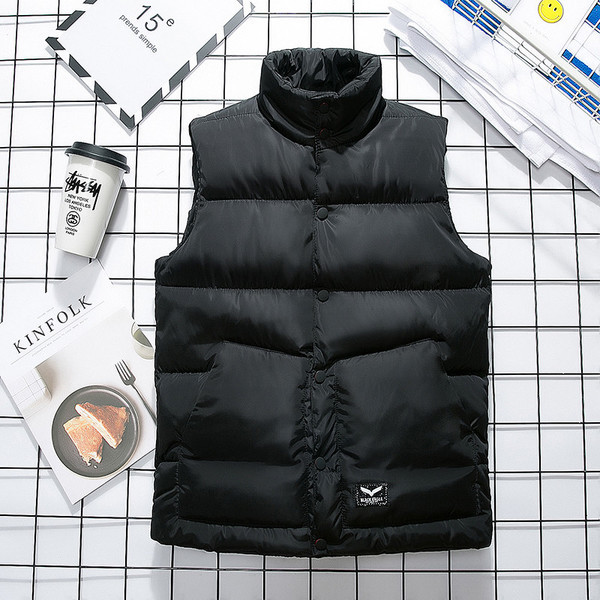 Ανδρικό αθλητικό-κομψό γιλέκο με ψηλό γιακά σε τέσσερα χρώματα