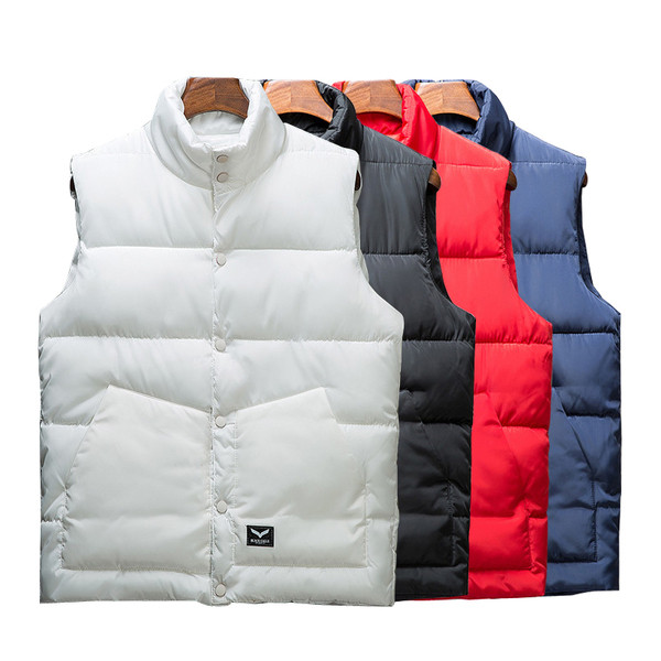 Ανδρικό αθλητικό-κομψό γιλέκο με ψηλό γιακά σε τέσσερα χρώματα