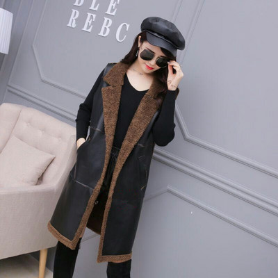 Γυναικέιο μοντέρνογιλέκο απο έκο δέρμα με επένδυση σε τρία χρώματα