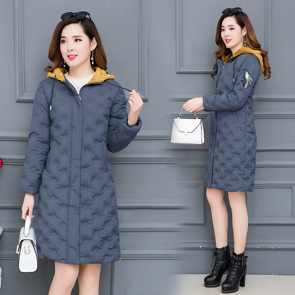 Дамско дълго яке с бродерия в два цвята