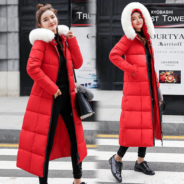 Μακρύ γυναικείο μπουφάν  σε διάφορα χρώματα