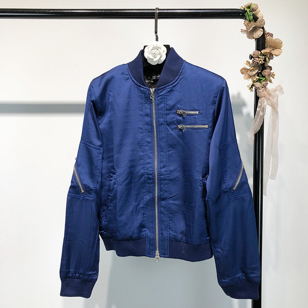 Καθημερινό γυναικείο  μπουφάν με φερμουάρ σε τρία χρώματα