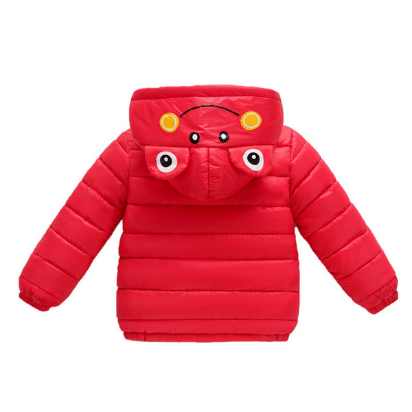Παιδικό μπουφάν για το  φθινόπωρο και για το χειμώνα με κουκούλα με τρισδιάστατα στοιχεία κατάλληλα για κορίτσια και αγόρια