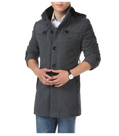 Αθλητικό-κομψό ανδρικό παλτό με κουκούλα σε διάφορα χρώματα