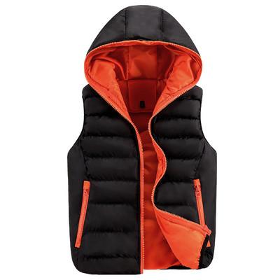 Ανδρικό γιλέκο με κουκούλα  σε δύο χρώματα