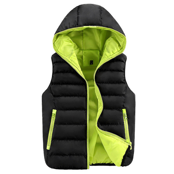 Ανδρικό γιλέκο με κουκούλα  σε δύο χρώματα