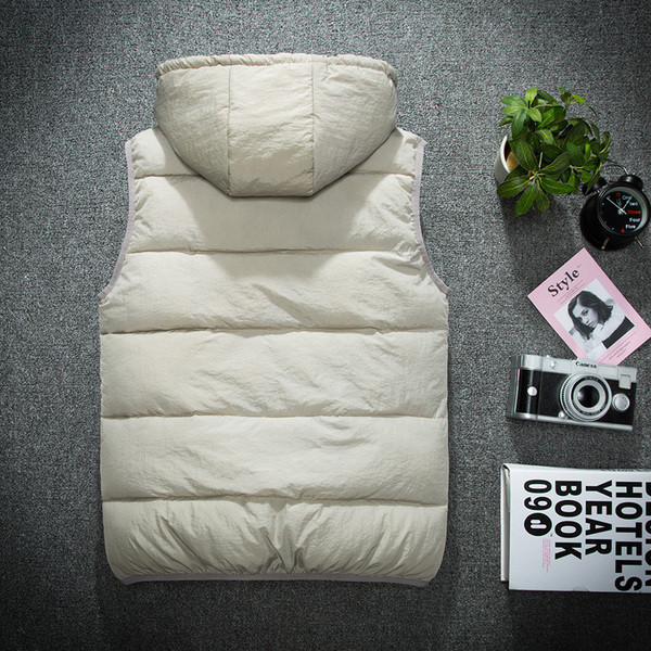 Vestă modernă pentru bărbați cu glugă detașabilă în patru culori