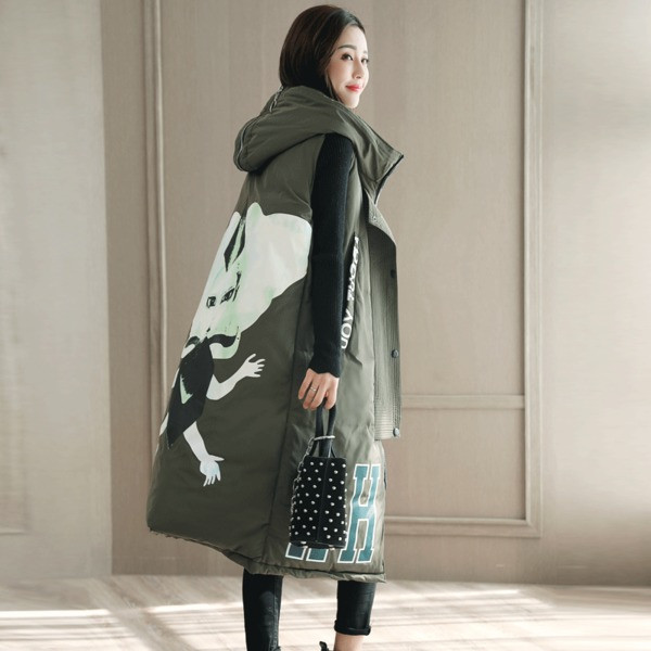 Γυναικείο μοντέρνο γιλέκο με εκτύπωση