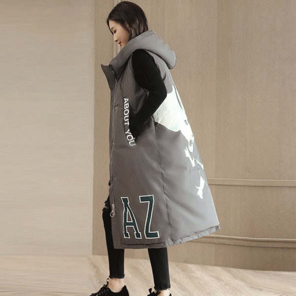 Γυναικείο μοντέρνο γιλέκο με εκτύπωση