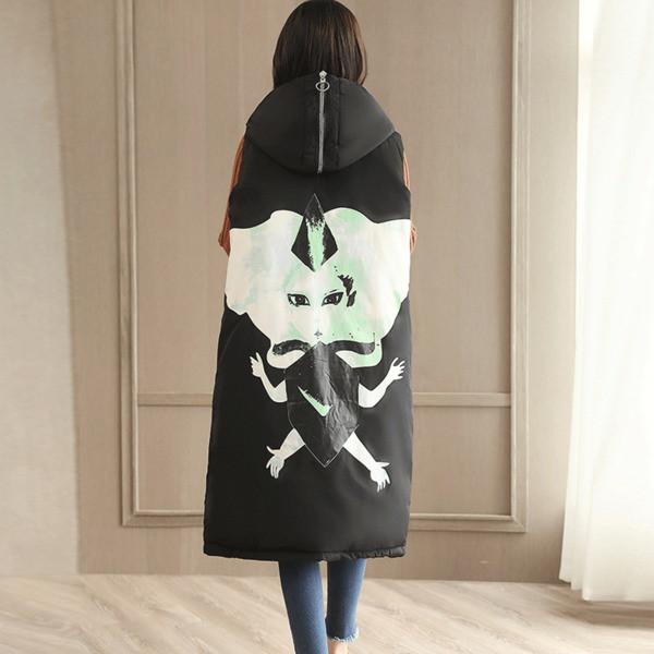 Γυναικείο μοντέρνο γιλέκο με εκτύπωση