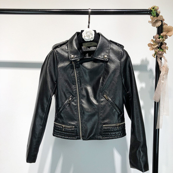 Модерно дамско яке от еко кожа в три цвята