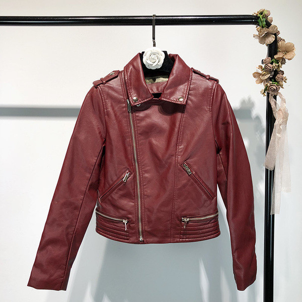 Модерно дамско яке от еко кожа в три цвята