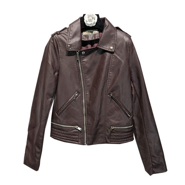 Модерно дамско яке от еко кожа в три цвята