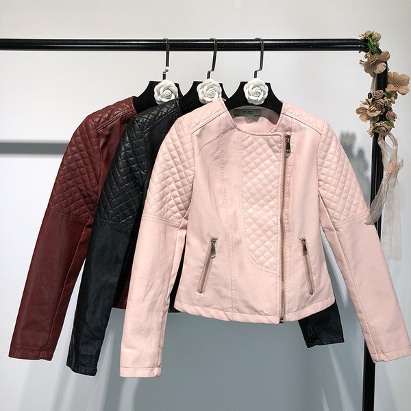 Κομψό δερμάτινογυναικείο μπουφάν σε διάφορα χρώματα