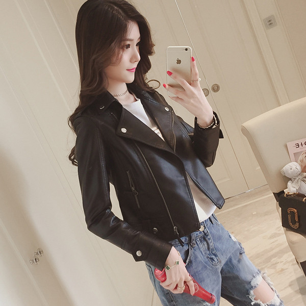 Geaca de dama din imitatie de piele in mai multe culori