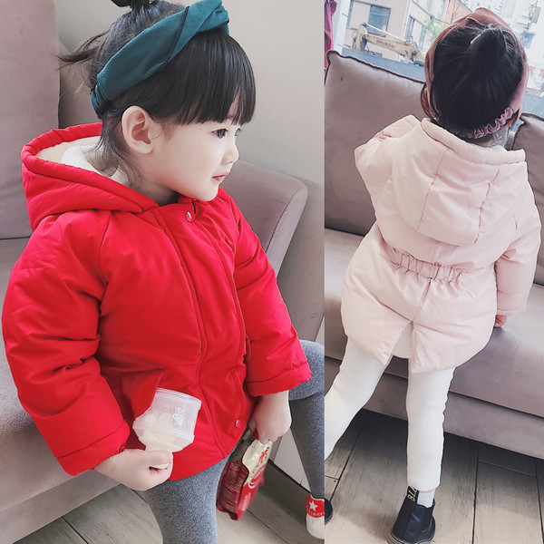 Μοντέρνο παιδικό μπουφάν για κορίτσια σε τρία χρώματα