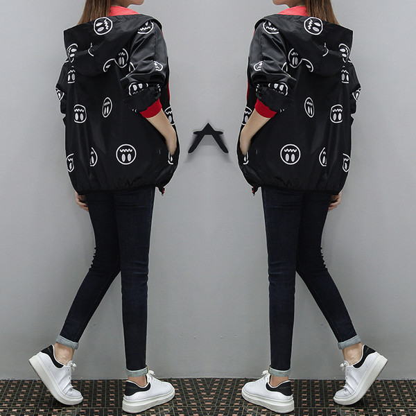 Γυναικείο μπουφάν για το  φθινόπωρο με δύο πρόσωπα