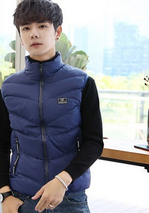 Μοντέρνο ανδρικό αθλητικό γιλέκο με ψηλό γιακά σε τέσσερα χρώματα