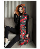 Γυναικείο μακρύ γιλέκο με 3D στοιχεία  και κουκούλα  - δύο μοντέλα