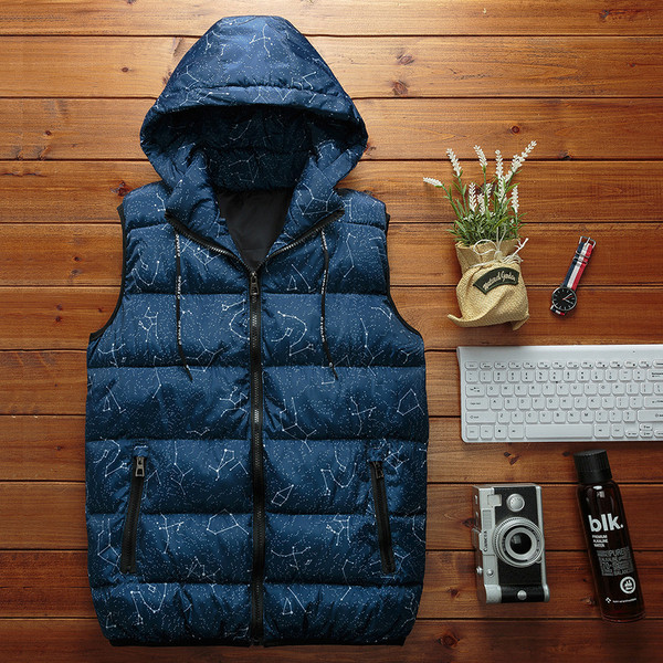 Ανδρικό καθημερινό γιλέκο με πολύχρωμα σχέδια