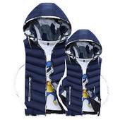 Eжедневен елек с качулка в три цвята подходящ за мъже и жени