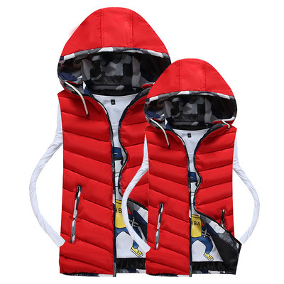 Eжедневен елек с качулка в три цвята подходящ за мъже и жени