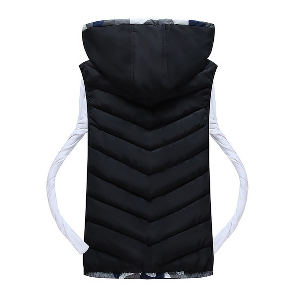 Eжедневен елек с качулка в три цвята подходящ за мъже и жени