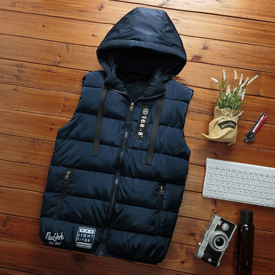 Ανδρικό αθλητικό γιλέκο με τσέπες και κουκούλα σε διάφορα χρώματα