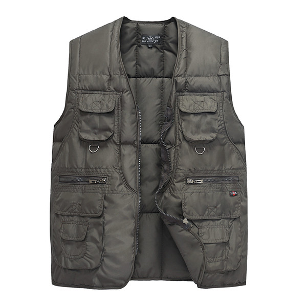 Ежедневен мъжки елек с джобове в два цвята 